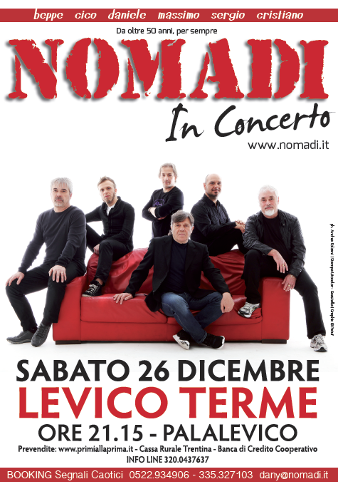 NOMADI in Concerto - 26 dicembre 2015