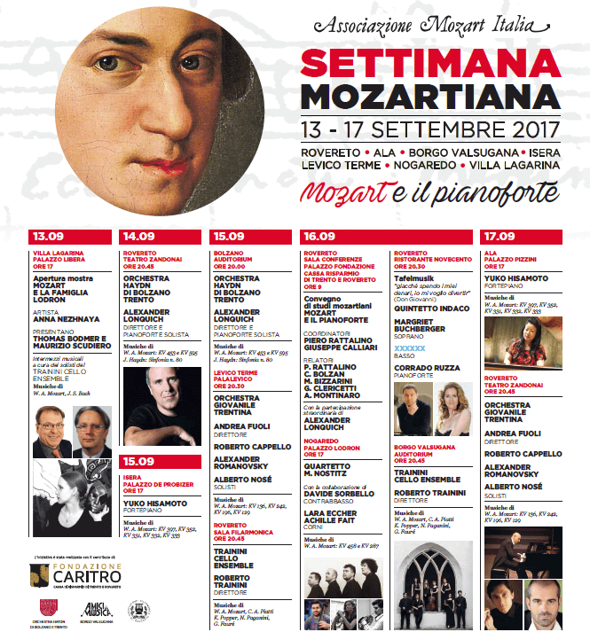 Settimana Mozartiana - 13-17 settembre 2017